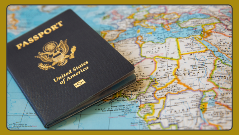 US Passport on World Map